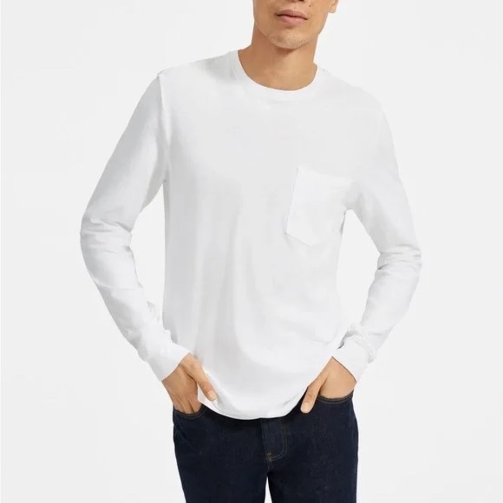 Everlane The Organic Cotton Long-Sleeve Pocket Tee NWT XS